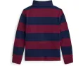 Поло с капюшоном в полоску из хлопкового интерлока Polo Ralph Lauren Kids для малышей и детей