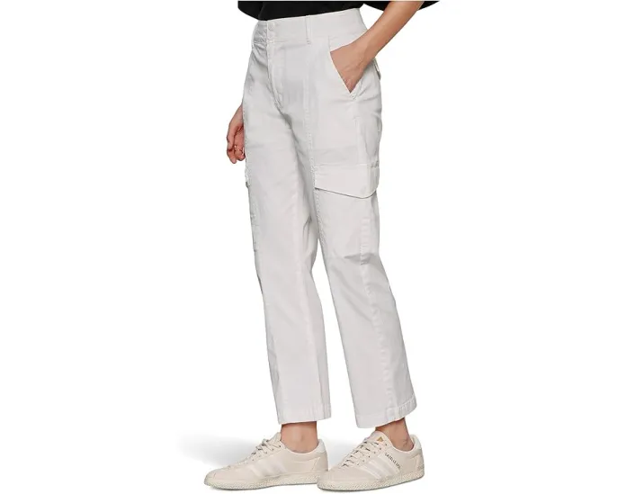 Брюки Sanctuary Rebel Straight Crop из стретч-твила с карманами