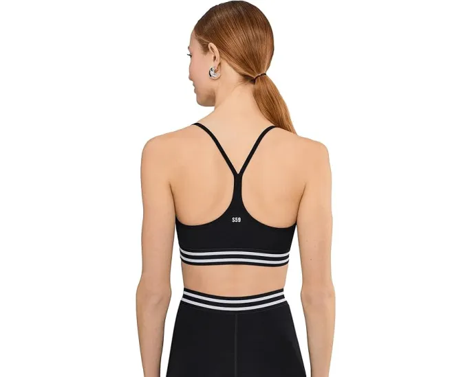 Спортивный бюстгальтер Splits59 Cali Active Rib с рельефной резинкой и дизайном с ремешками на спине