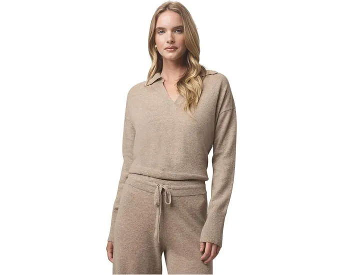 Свитер Tori Cashmere Polo от Splendid из 100% кашемира с V-образной планкой