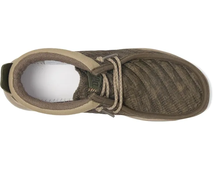 Ботинки Hey Dude Wally Mid Gripr с утепленной стеганой верхней частью и эластичными шнурками