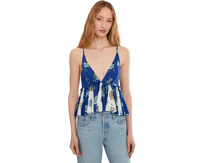 Топ Tillie Free People с регулируемыми бретелями и сборкой на спине