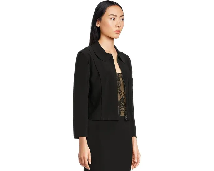 Короткое жакет Girl Jacket от Norma Kamali с воротником и молнией