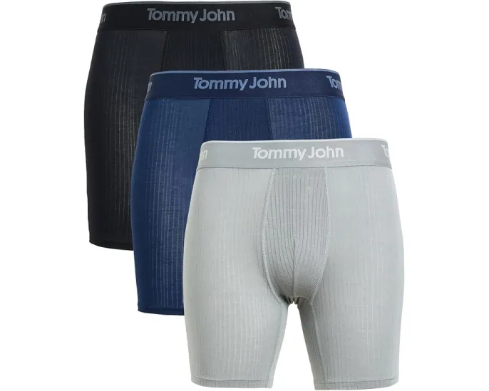 Набор из 3 боксеров Tommy John Luxe Rib с длиной 15 см и широким поясом