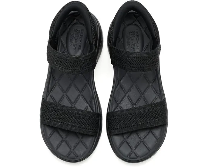 Сандалии SKECHERS Hands Free Slip-ins GO Walk Arch Fit 2.0 Shiny Knit с клиньем