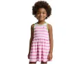 Платье Polo Ralph Lauren Kids из хлопкового джерси в полоску с контрастной отделкой