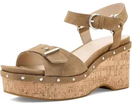 Сандалии Pelle Moda Ciana на платформе и танкетке с регулируемым ремешком