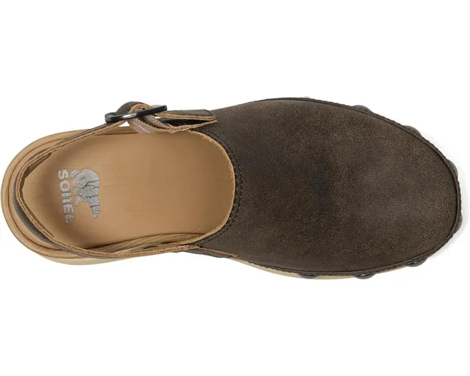 Клоги SOREL Roam'n Clog Rvt из натуральной кожи с платформой и заклепками