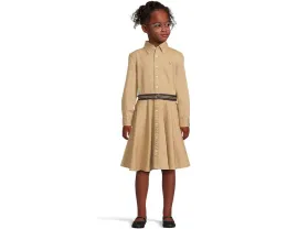 Платье-рубашка Polo Ralph Lauren из хлопка чинос с поясом для девочек подростков