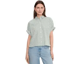 Lilla P Полосатая oversize рубашка долман с застежкой на пуговицы