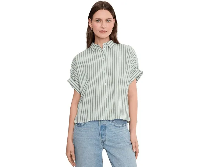 Lilla P Полосатая oversize рубашка долман с застежкой на пуговицы