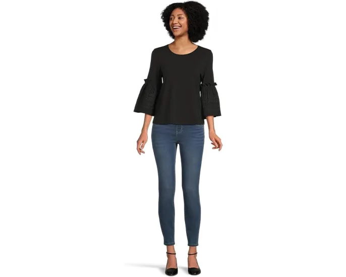 Блуза Liverpool Los Angeles с вышивкой и рукавом три четверти из вискозы