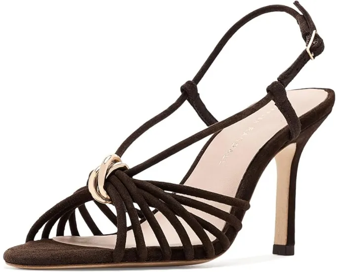 Босоножки Loeffler Randall Mareka на каблуке с ремешками и металлической фурнитурой