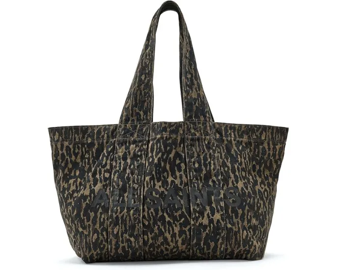 Izzy Leopard Denim Tote