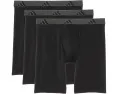 Длинные трусы-боксеры Adidas Athletic Fit Microfiber 3 шт с влагоотводящей тканью