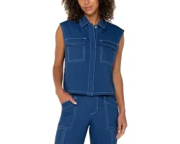 Безрукавка Liverpool Los Angeles с карманами в стиле карго и отложным воротником