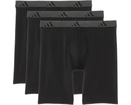 Длинные трусы-боксеры Adidas Athletic Fit Microfiber 3 шт с влагоотводящей тканью