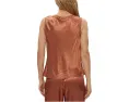 Топ Liz V-Neck Tank от Michael Stars с атласной тканью и V-образным вырезом