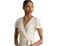 Платье Belted Georgette Surplice с запахом и поясом Lauren Ralph Lauren