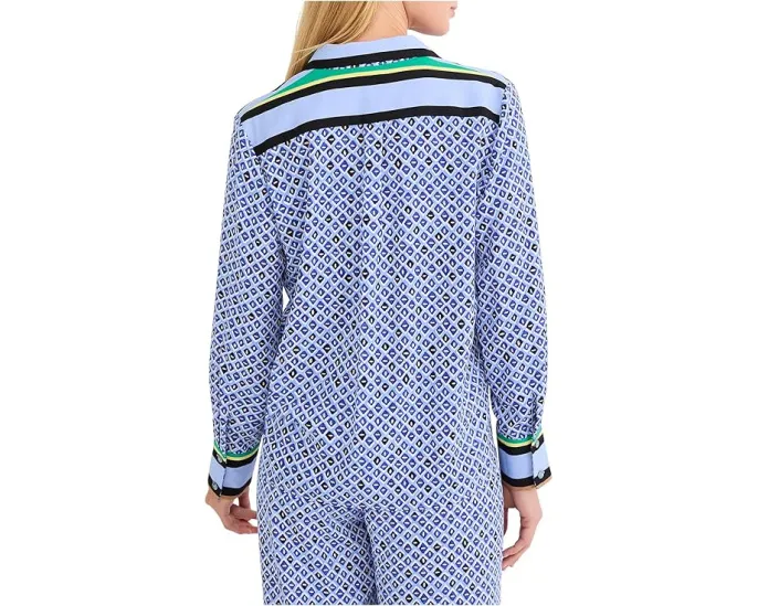 Рубашка NIC+ZOE Petite с мозаичной отделкой и принтом