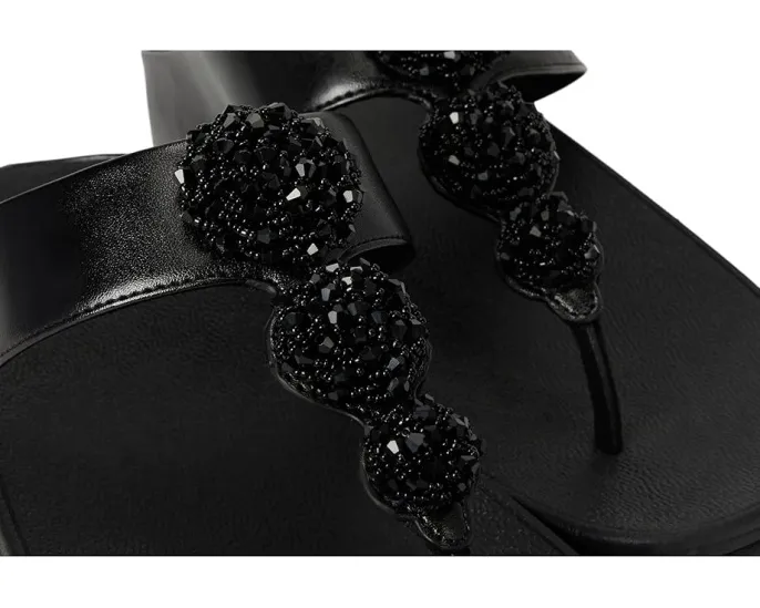 FitFlop Fino Beadie-Button с металлизированным межпальцевым ремешком и бусинами