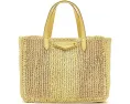 Мини сумка тоут Rebecca Minkoff Mini Tote из соломки с полосатым узором