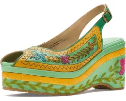 L'Artiste by Spring Step Сандалии Artdevivre с открытым мысом и росписью на платформе