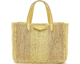 Мини сумка тоут Rebecca Minkoff Mini Tote из соломки с полосатым узором