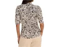 Petite Contrast Swirl Top