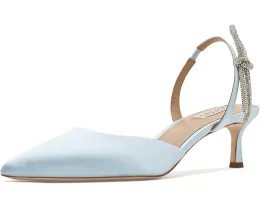Туфли Badgley Mischka Gentry на низком каблуке с шелковым верхом и бантом со стразами