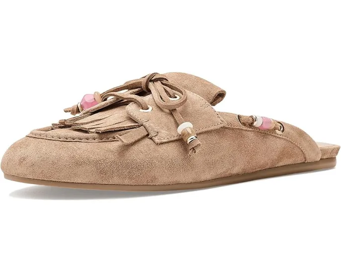 Мюли Stuart Weitzman Majorca Tinsley с круглым носком и бахромой