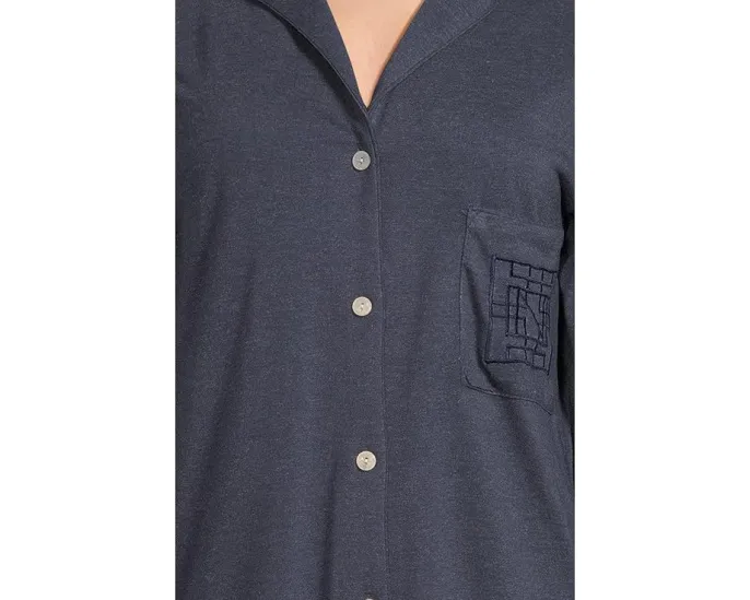 Пижамный комплект Natori Embroidered Shangri La с вышивкой и отложным воротником