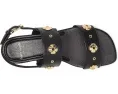 Плоские сандалии Spade Flower Stud из тисненой кожи с регулируемой задней лямкой