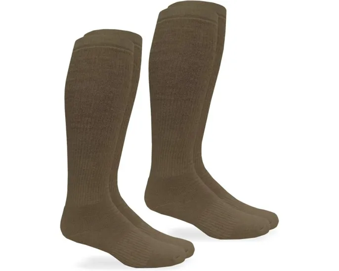 Mens Women's Unisex Military Ultra-dri Tactical Over the Calf Boot Socks 2 Pack