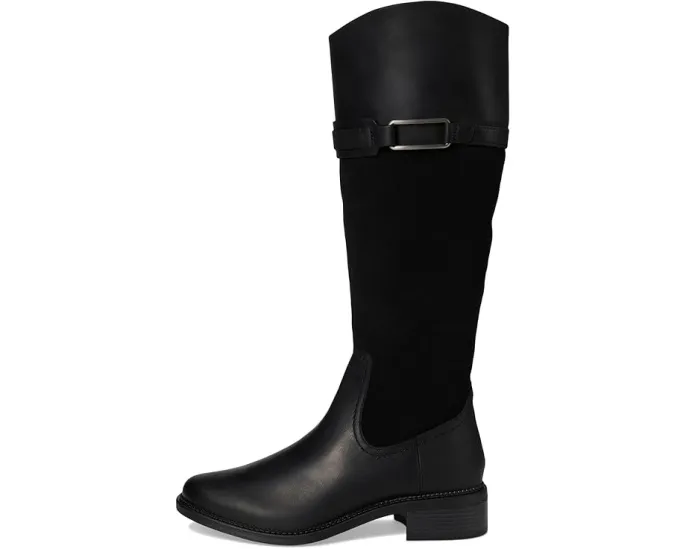 Ботинки до колена Clarks Maye Carly с молнией сбоку и деталью на пряжке