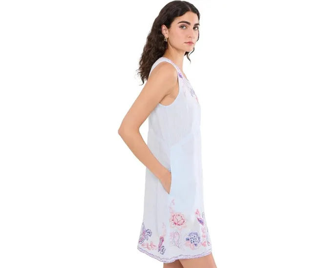 Льняное трикотажное платье Chevron Tank Dress от Johnny Was