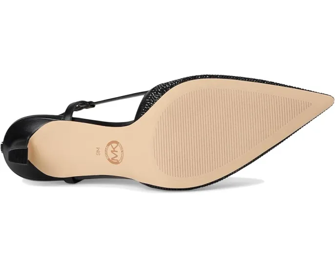 Туфли MICHAEL Michael Kors Alora Mid Sling с узором из зебрового страз и ремешком на щиколотке