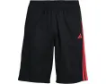 Adidas Kids Essentials 3 полоски шорты черные с красным