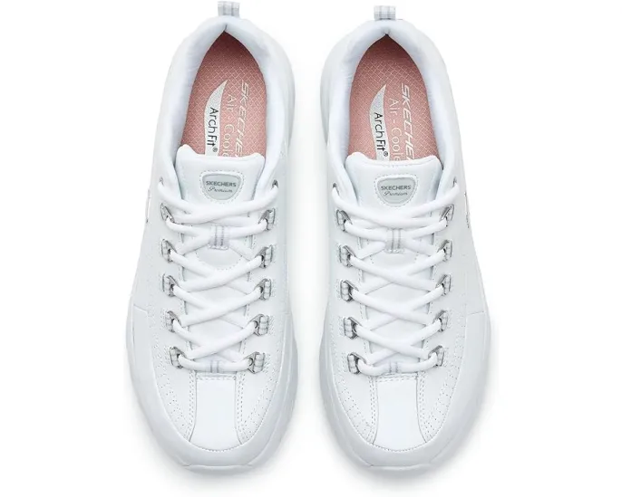 Кроссовки SKECHERS Arch Fit Glide Step с кожаным верхом и технологией поддержки свода стопы