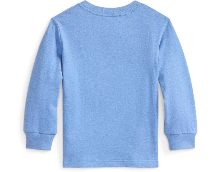 Длинная футболка Polo Ralph Lauren для малышей из хлопкового джерси с вышитым пони