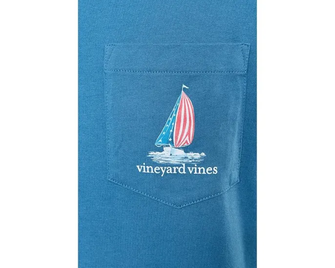 Футболка Vineyard Vines Americana Sail с коротким рукавом и принтом паруса