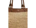 Соломенная сумка тоут Lauren Ralph Lauren Kyla с кожаной отделкой