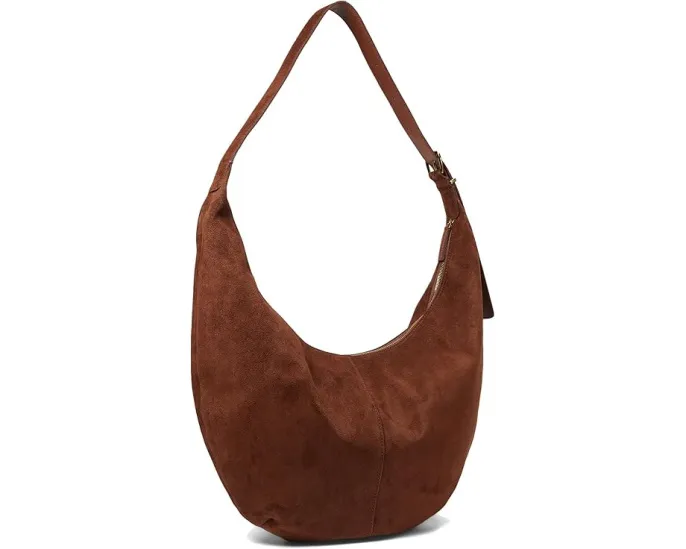 Сумка Madewell Hobo из мягкой замши с откидной крышкой и двумя отделениями