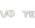 Серьги-гвоздики Have Your Say Studs с надписью от Kate Spade New York