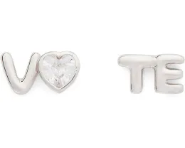 Серьги-гвоздики Have Your Say Studs с надписью от Kate Spade New York