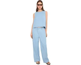 Брюки Eileen Fisher Lightweight Organic Cotton Denim High-Waisted Full Length синего цвета