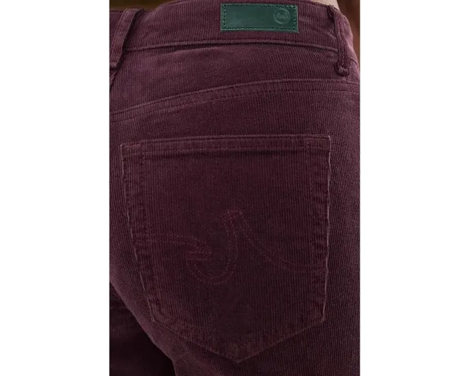 Брюки AG Jeans Saige Wide Leg из вельвета, посадка мидл-райз