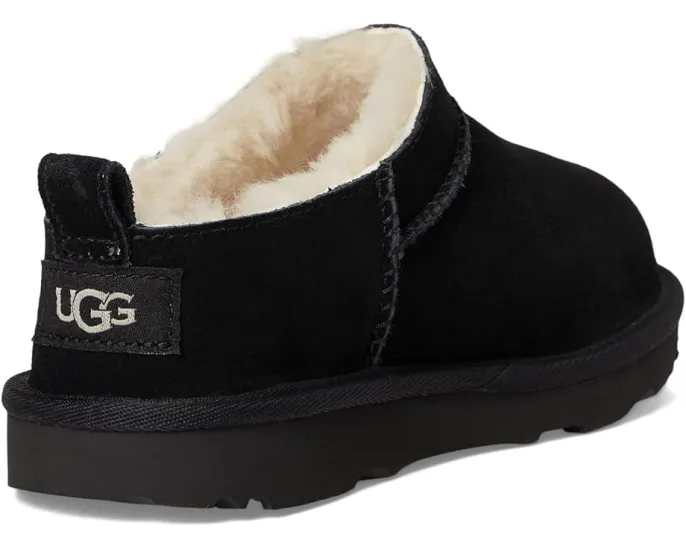 UGG Kids Classic Micro угги из натуральной замши с подкладкой из овчины и подошвой из сахарного тростника