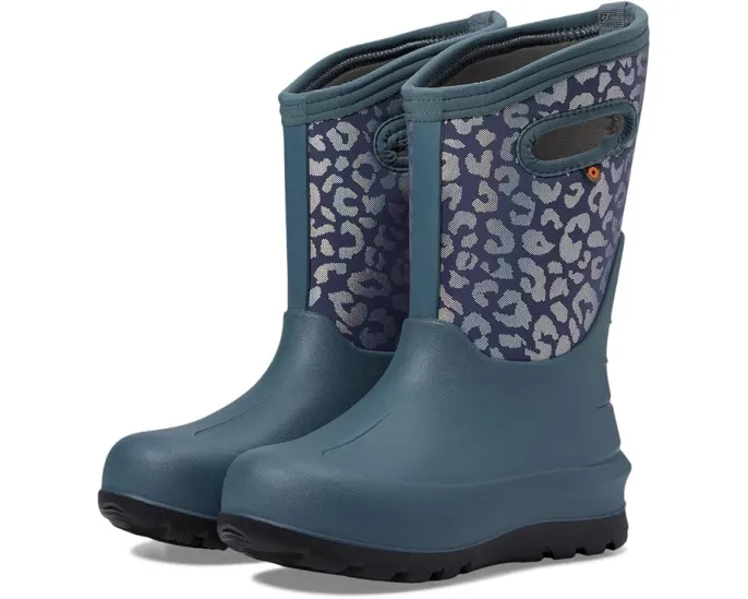 Детские сапоги Bogs Neo Classic с принтом леопарда и утеплением Neo Tech