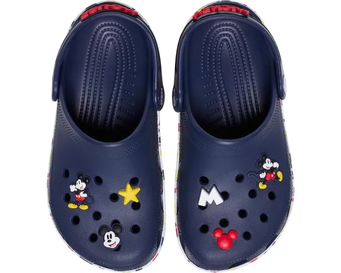 Кроксы Crocs Kids с принтом Микки Мауса и стразами Jibbitz